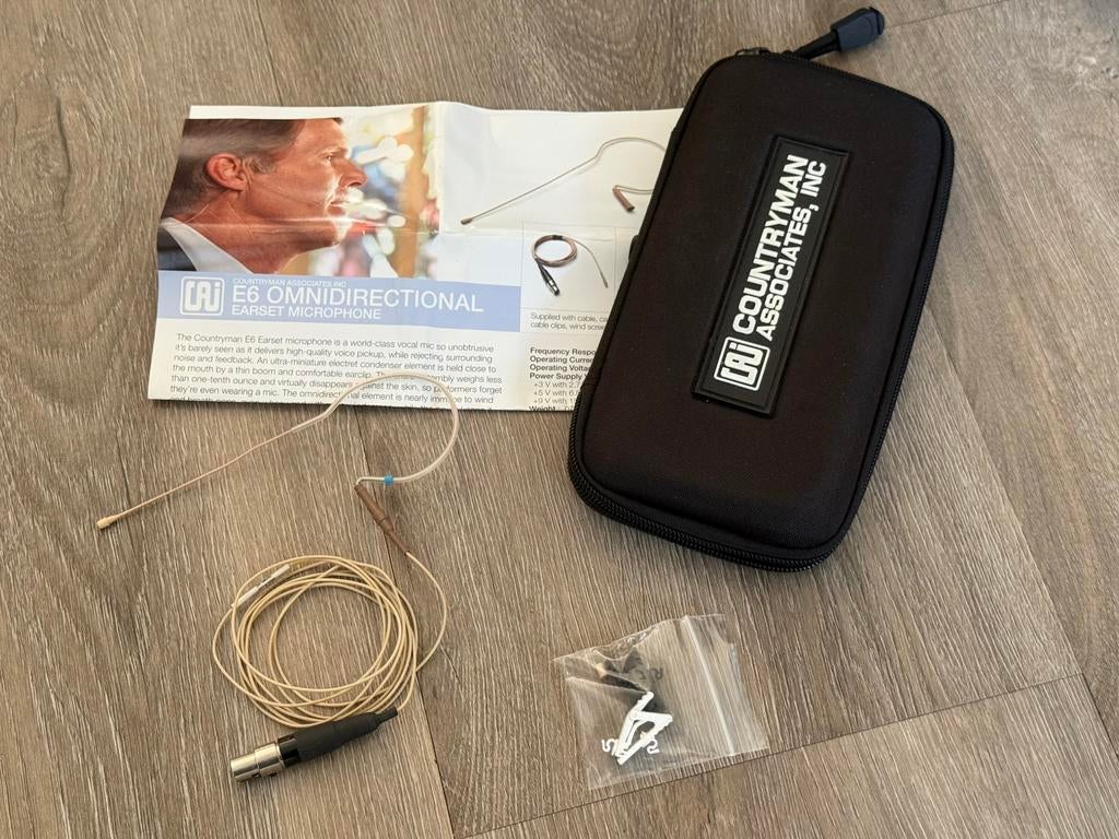 Countryman E6 ommidirectionele headset 4p mini XLR, Ophalen of Verzenden, Zo goed als nieuw, Overige typen, Draadloos