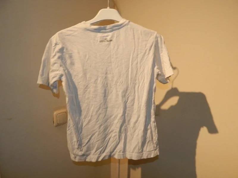 Stone Island wit shirt merk druk kleur voorkant 10Y, Gebruikt, Verzenden, Stone Island, Shirt of Longsleeve