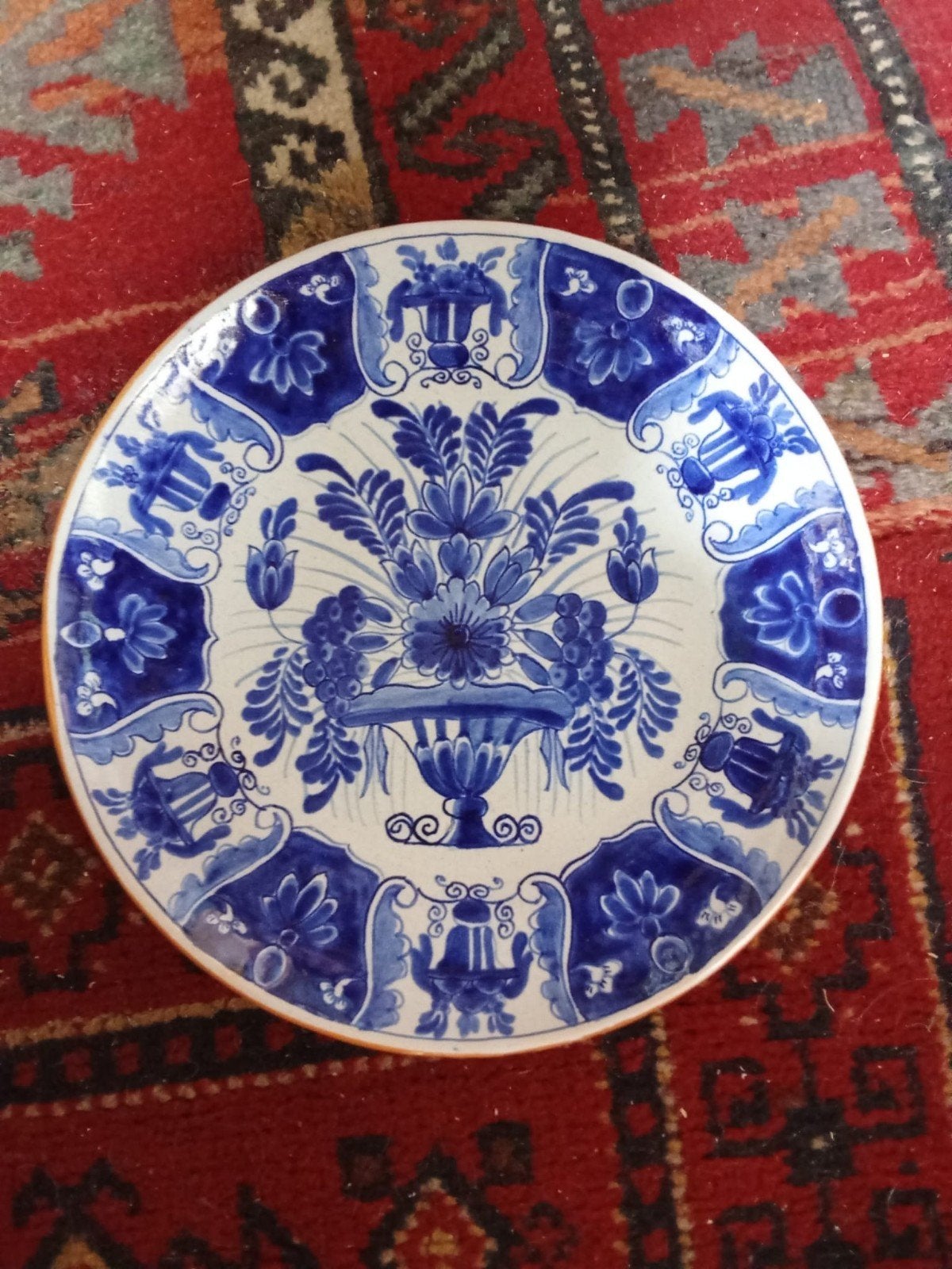 Antiek Delfts Blauw wandbordje met keurmerk, Ophalen of Verzenden
