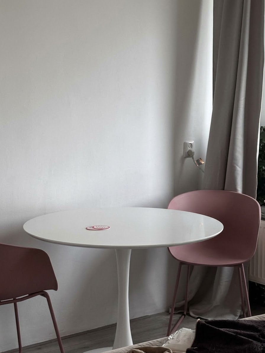 Ronde eettafel 100cm, Ophalen, Zo goed als nieuw, Rond, 100 tot 150 cm