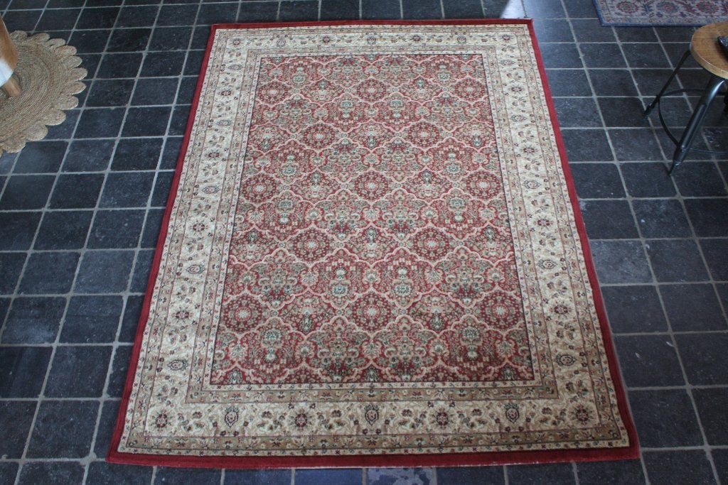 Prachtig vloerkleed vintage Perzisch rood 160 x 230 cm., Ophalen, 150 tot 200 cm, Rechthoekig, Rood