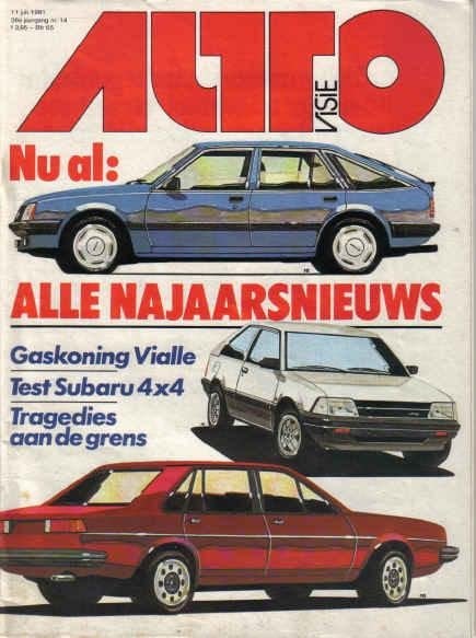 Autovisie 14 1981 : Subaru Leone - Porsche 944 - Audi 80, Ophalen of Verzenden, Gelezen, Algemeen