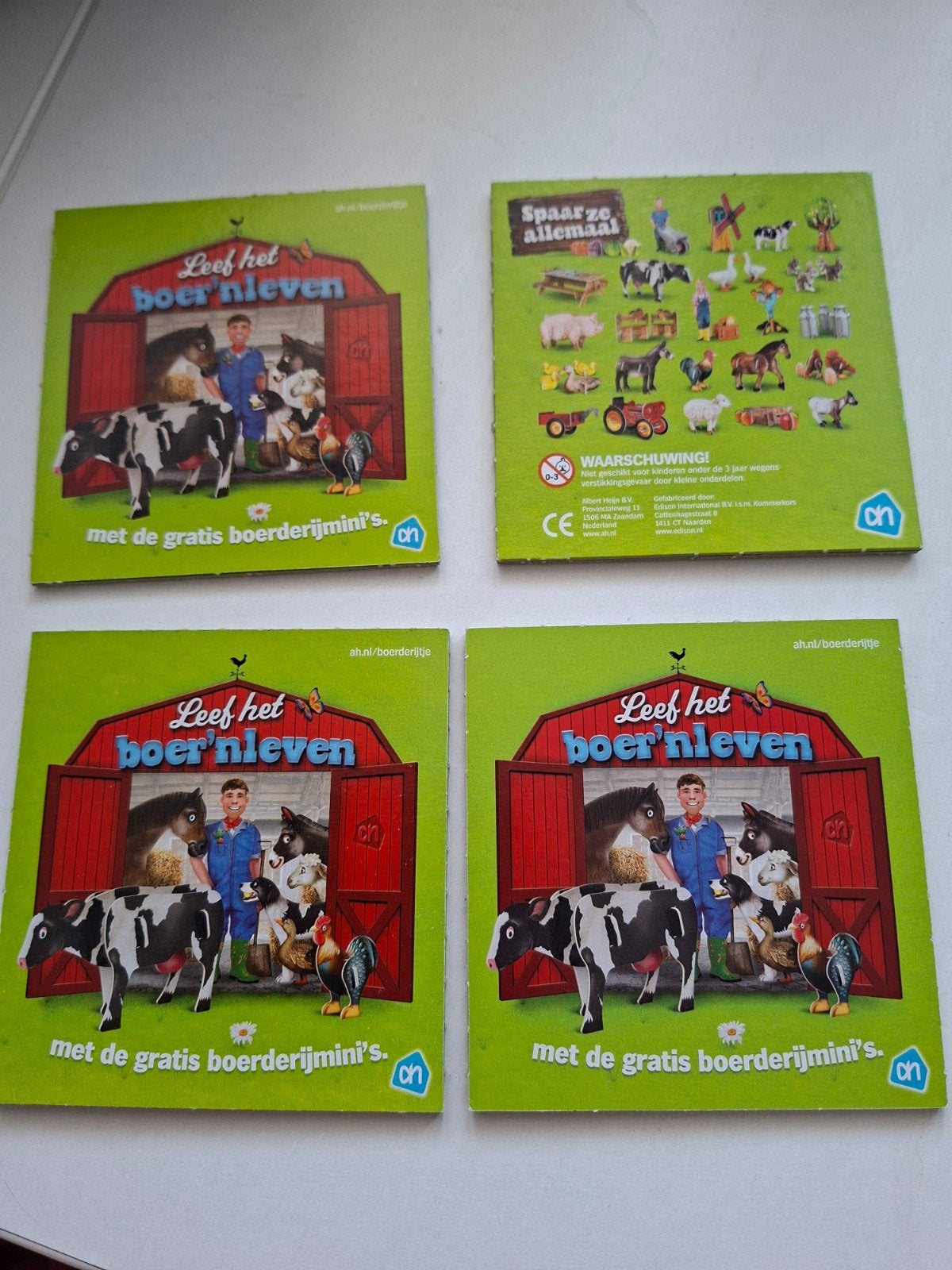 AH Boerderij Mini's . 2x paard, tractor en melkbus., Verzamelen, Ophalen of Verzenden, Nieuw