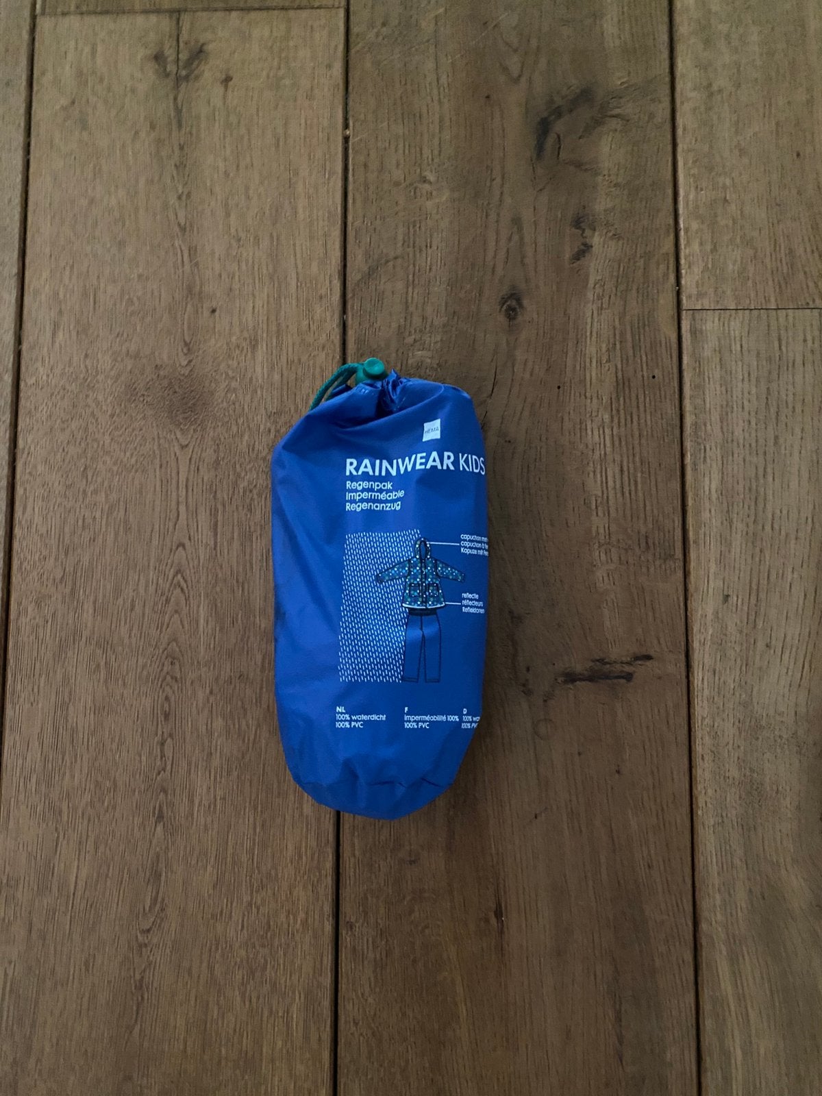Regenbroek Hema maat 98/104, Ophalen of Verzenden, Zo goed als nieuw, Regenjas