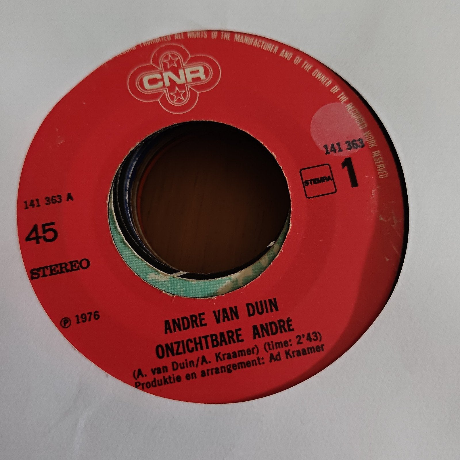 André van Duin - Onzichtbare André (Vinyl Single 1976), Cd's en Dvd's, Vinyl Singles, Gebruikt, 7 inch, Ophalen of Verzenden, EP