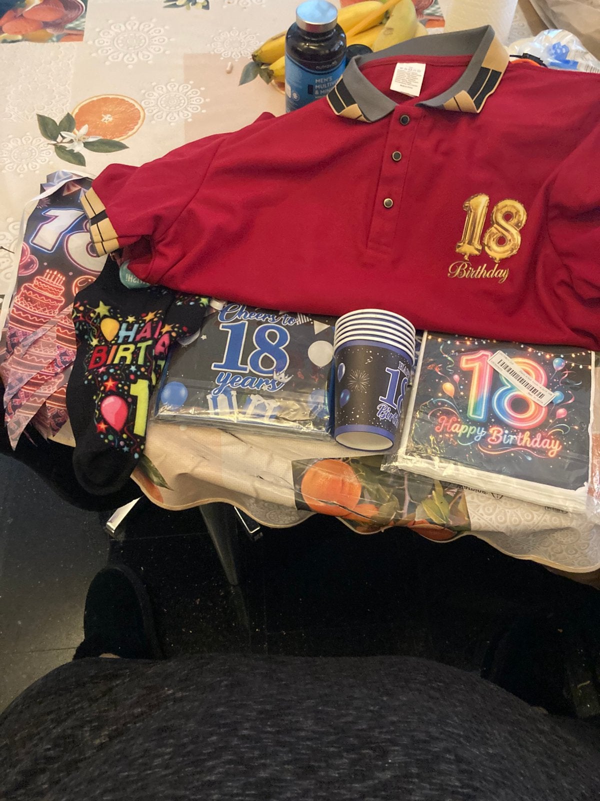 Versiering, sokken, boxer, polo 18 jaar, Ophalen of Verzenden, Zo goed als nieuw, Versiering, Verjaardag