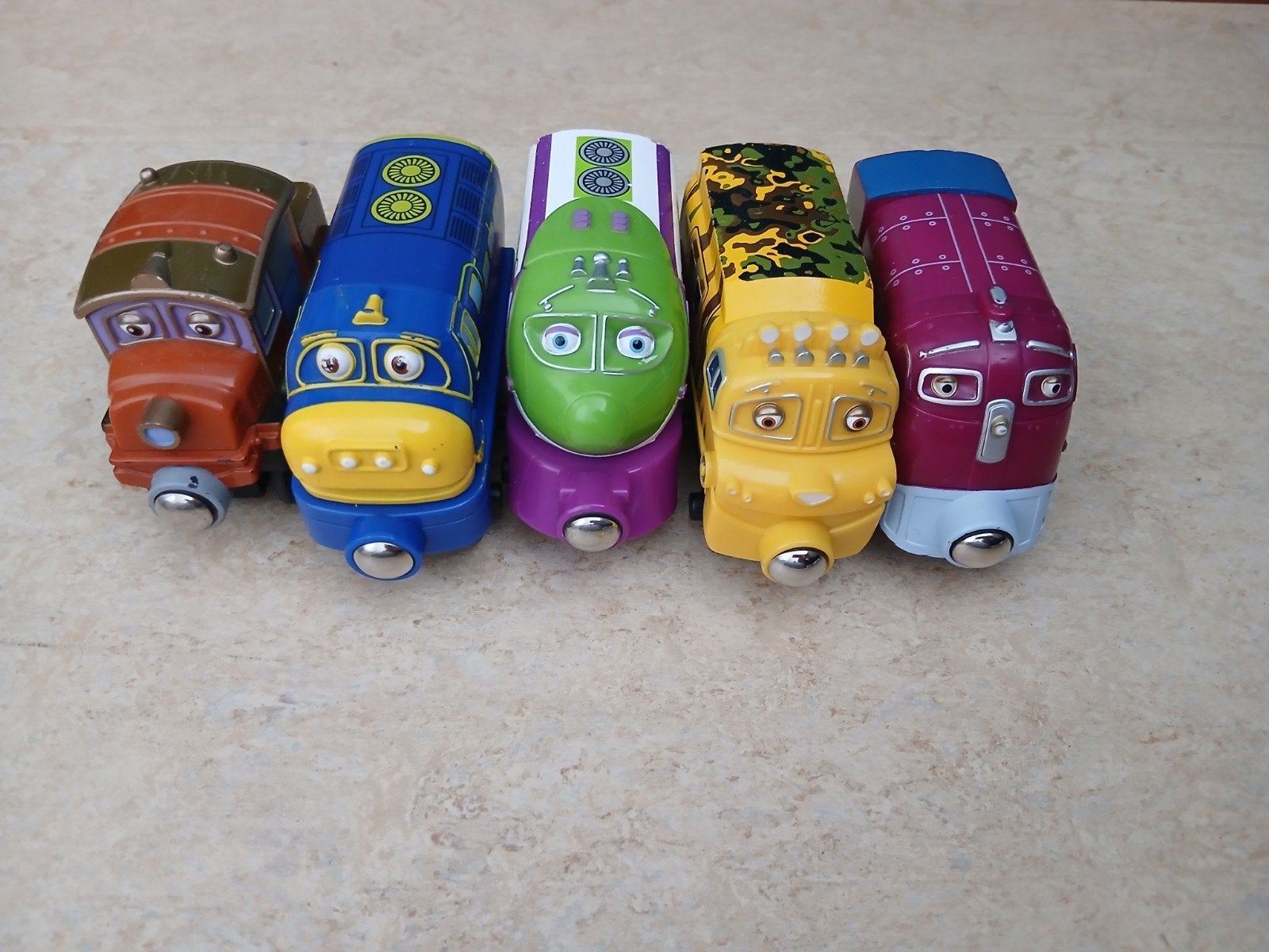 Chuggington magnetische Treinen voor houten rails Set - 5 St, Ophalen of Verzenden, Gebruikt