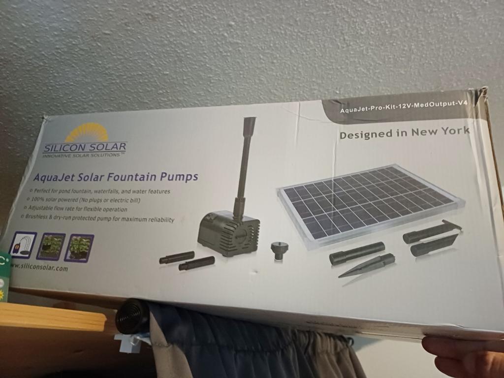 AquaJet Solar Fontein Pomp Kit - Nieuw in doos, Ophalen of Verzenden, Nieuw, Kunststof, Fontein