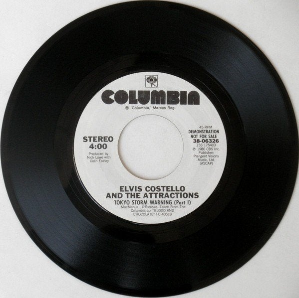 elvis costello and the attractions/tokyo storm warning-promo, Gebruikt, Verzenden, 7 inch, Promo