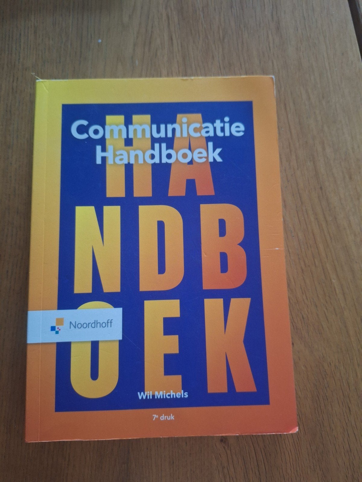 Communicatie Handboek - Wil Michels (7e druk), Boeken, Studieboeken en Cursussen, Wil Michels, Zo goed als nieuw, Gamma, HBO