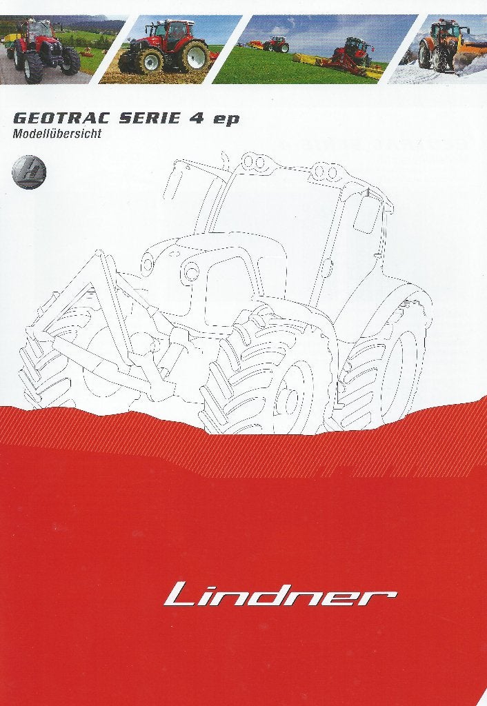 Folder Lindner Geotrac serie 4 EP, Ophalen of Verzenden, Gelezen, Tractor en Landbouw