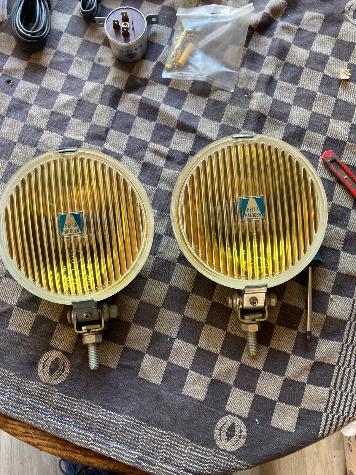 Oldtimer 1 set Hella mistlampen type-140, Auto-onderdelen, Ophalen of Verzenden, Nieuw