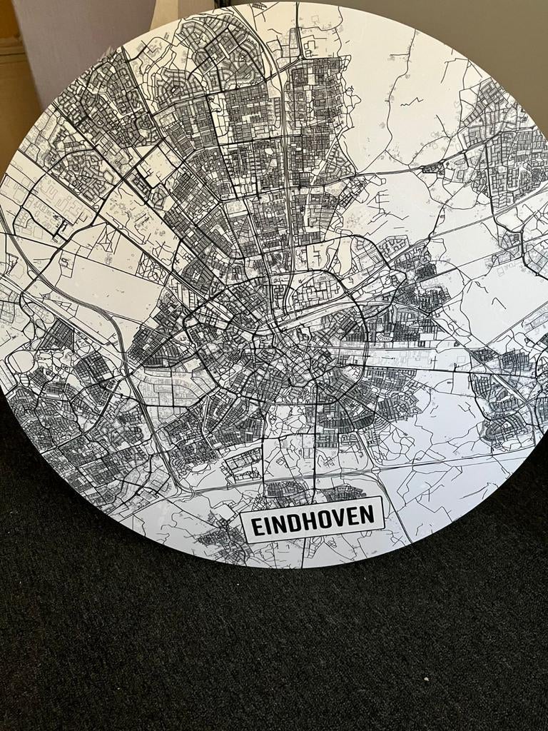 Stijlvolle ronde kaart van Eindhoven, Boeken, 2000 tot heden, Nederland, Ophalen, Onbekend