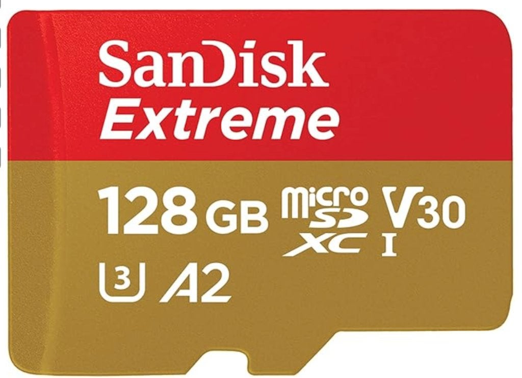 SANDISK Extreme microSD kaart 128 GB + adapter, tot 190 MB/s, Scandisk, Verzenden, Nieuw, Fotocamera