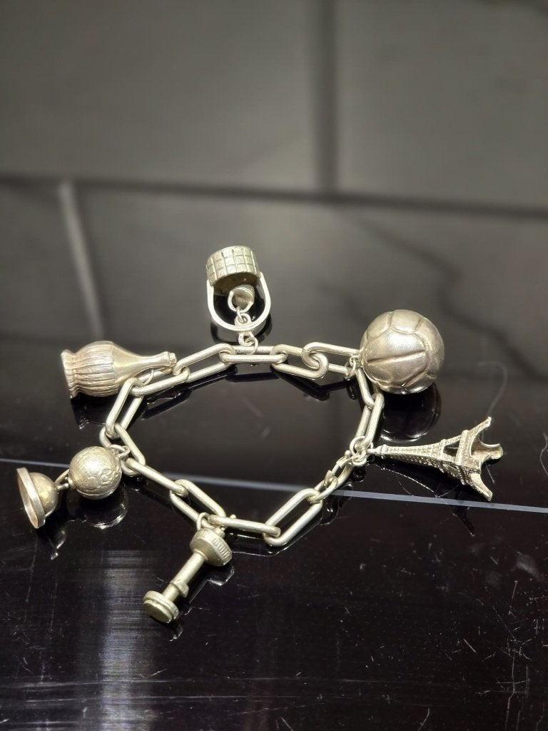 Zilveren Bedelarmband 925 Sterling – 17 cm, Ophalen of Verzenden, Zo goed als nieuw, Met bedels of kralen, Zilver