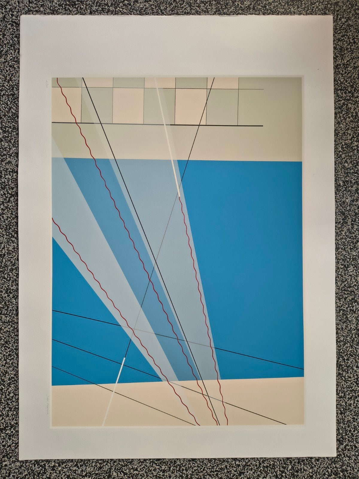 complete oplage (120) zeefdruk Joop Eikenaar, Genummerd, Ophalen, Abstract