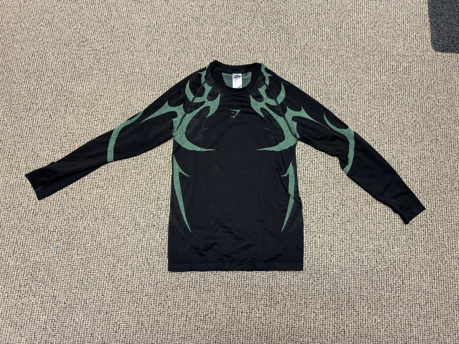 Gymshark Storm Seamless Longsleeve T-shirt Maat L, Maat 52/54 (L), Fitness, Zwart, Nieuw