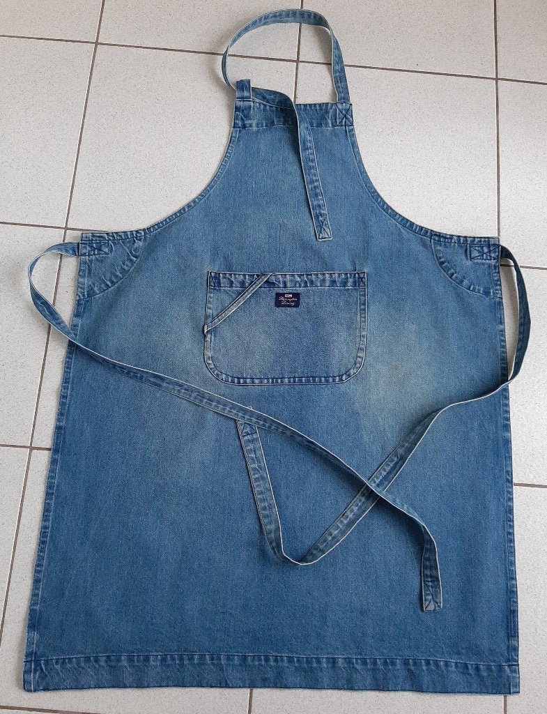 Lexington Living : stevige denim schort, Ophalen, Zo goed als nieuw, Wit, Schort