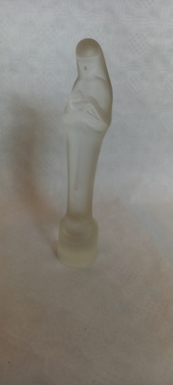 glazen madonna met kind beeldje., Ophalen