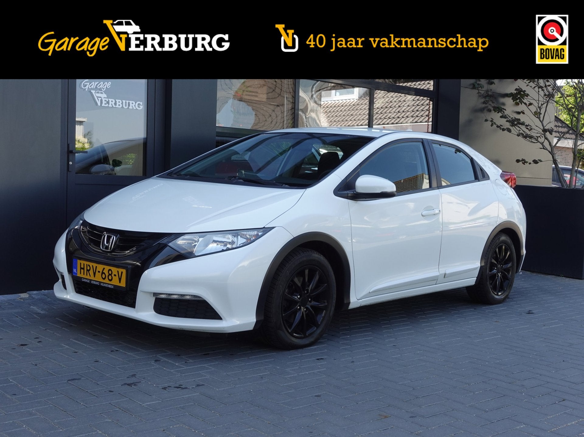 Honda Civic 1.4 S (Airco,Cruise,Parelmoerwit) -- 75.423 Km -, Voorwielaandrijving, Euro 5, Stof, Gebruikt
