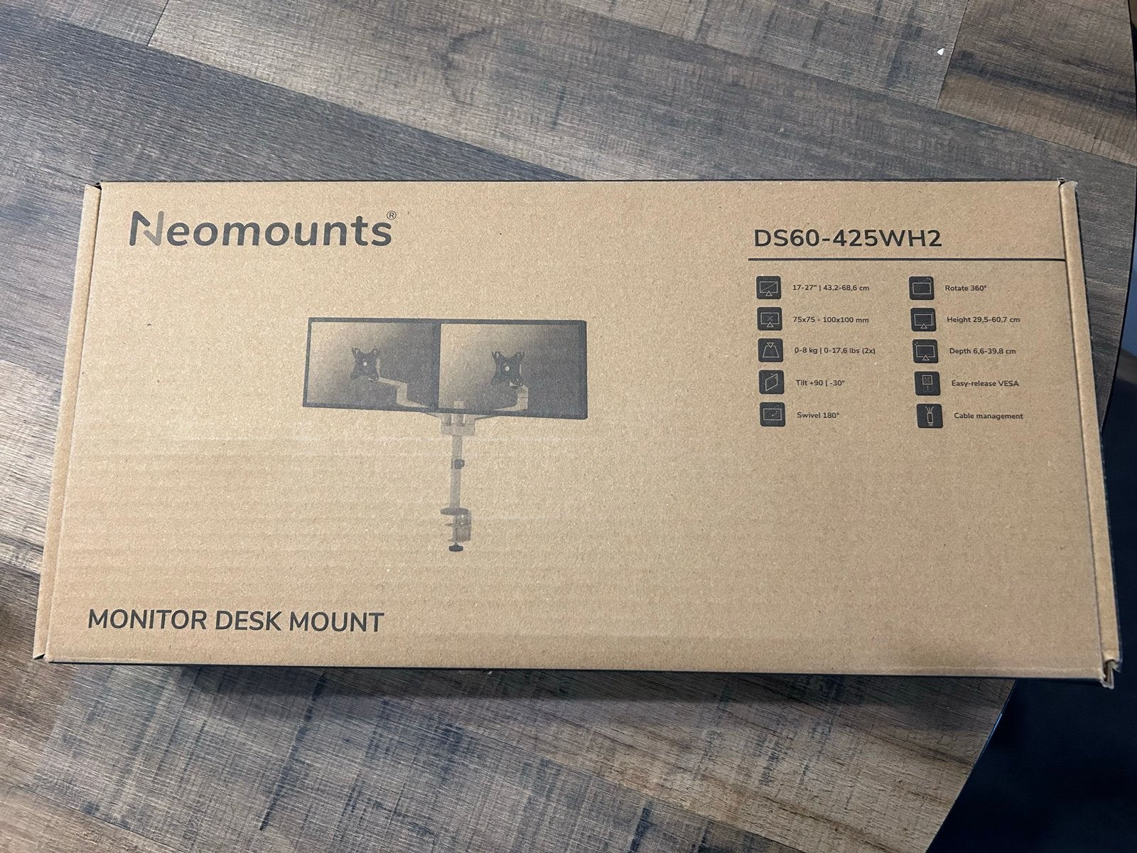 Neomounts DS60-425WH2 Monitor Desk Mount - Nieuw in doos, Ophalen of Verzenden