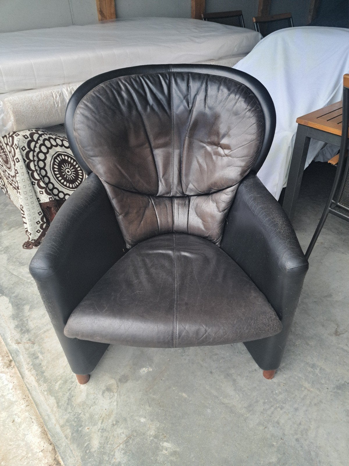 Te koop Leolux Excalibur design fauteuil, Ophalen, Gebruikt, 50 tot 75 cm, Leer