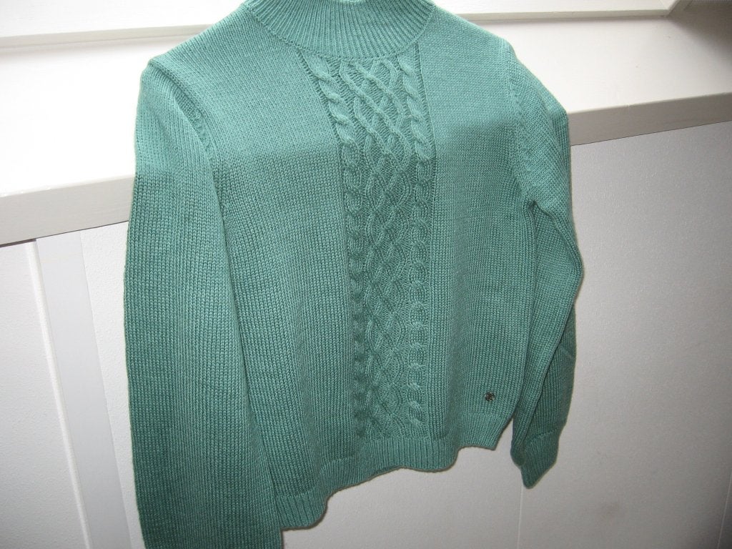 Nw mint groene trui 164 met kabels €7,50 Van retour Fragile, Ophalen of Verzenden, Nieuw, Meisje, Trui of Vest