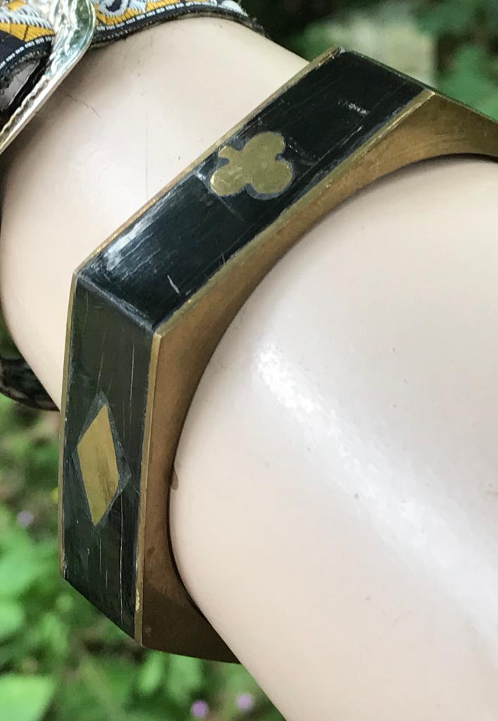 Armband jaren 80, Ophalen of Verzenden, Zo goed als nieuw, Zwart, Zilver