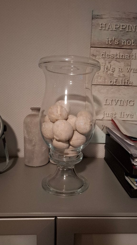 Vaas, Transparant, Ophalen of Verzenden, 40 cm, Geschikt voor droogbloemen