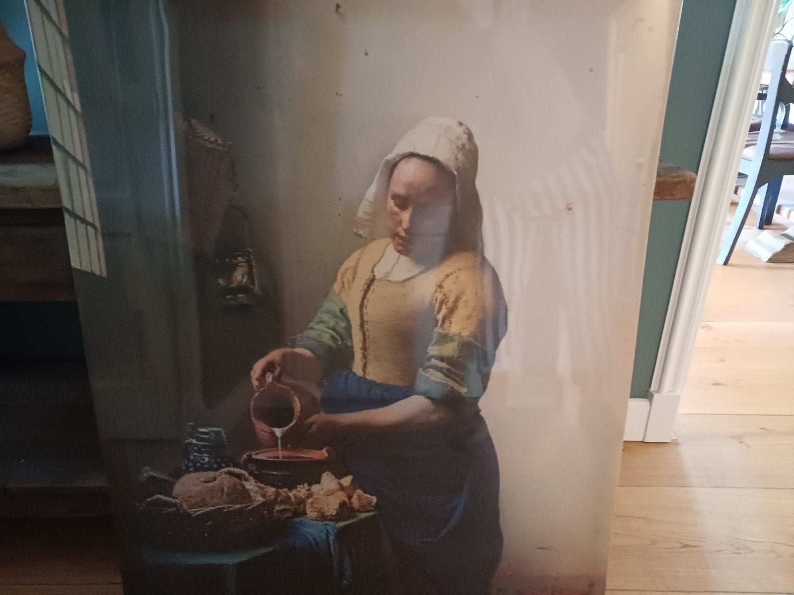 het melkmeisje op canvas stoer en sober, Ophalen, Nieuw, Schilderij, 75 tot 100 cm