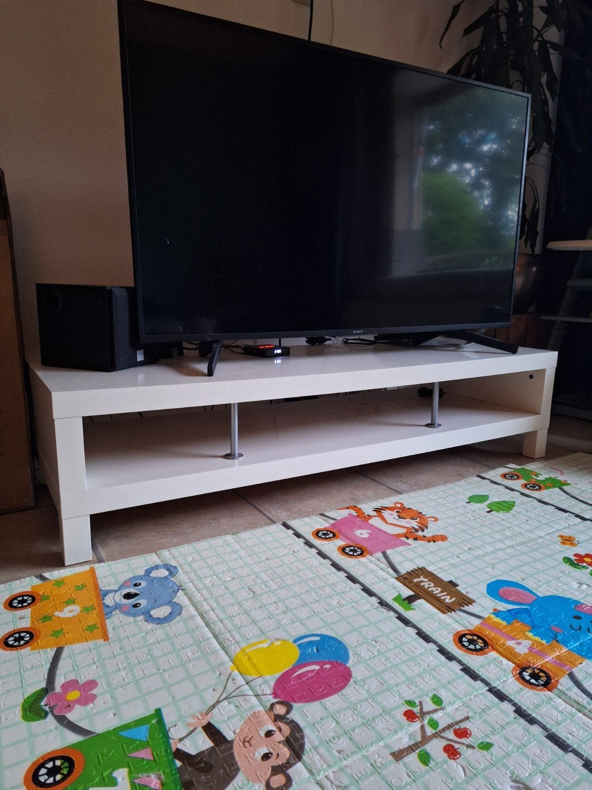 Witte tv-meubel, Ophalen, Overige materialen, Gebruikt, 100 tot 150 cm