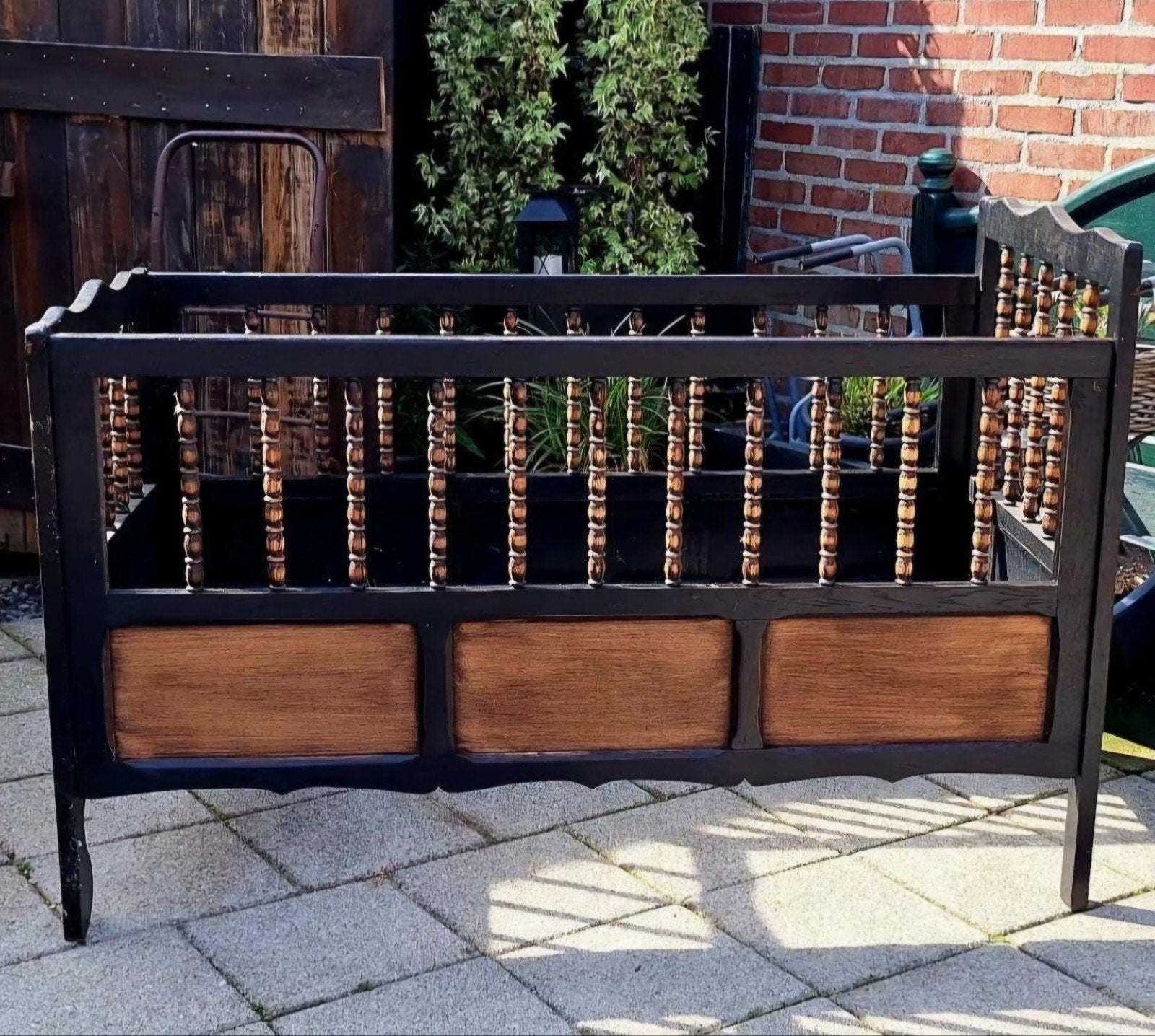 Leuk retro babybedje ledikantje, Ophalen, Gebruikt