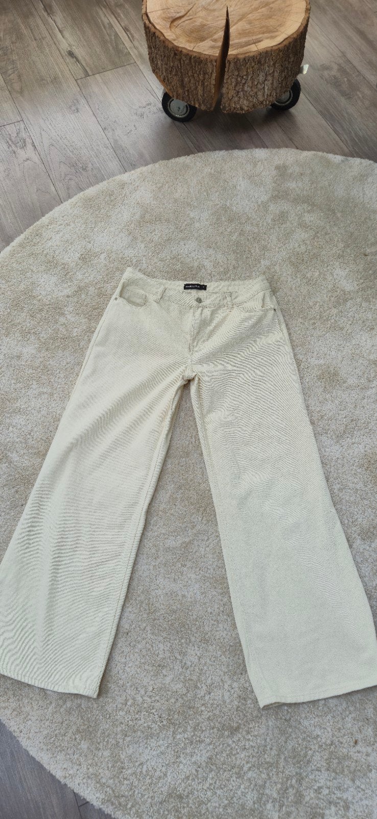 GUTS & GUSTO c⁹rèmekleurige Flared Broek Maat 42, GUTS & GUSTO, Beige, Maat 42/44 (L), Ophalen of Verzenden