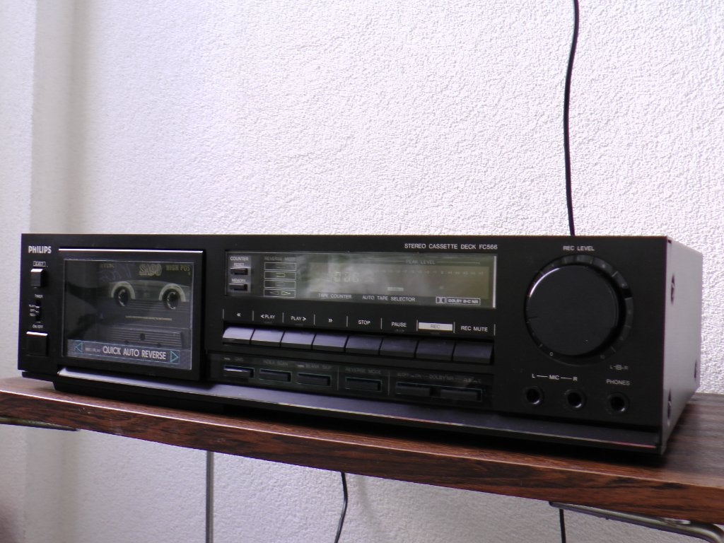 PHILIPS FC566 Cassettedeck, Ophalen of Verzenden, Enkel, Philips, Auto-reverse