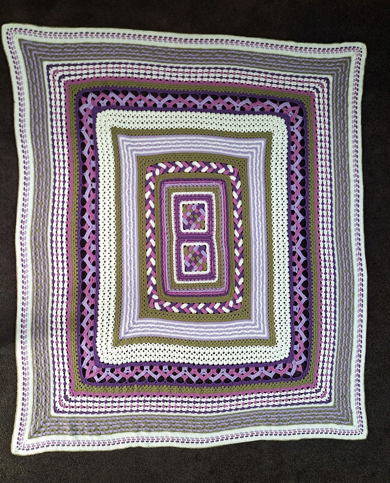 Sprei/plaid/deken/grand foulard/ kleed/woondeken HANDGEMAAKT, Huis en Inrichting, Verzenden, Acryl, Zo goed als nieuw, Plaid