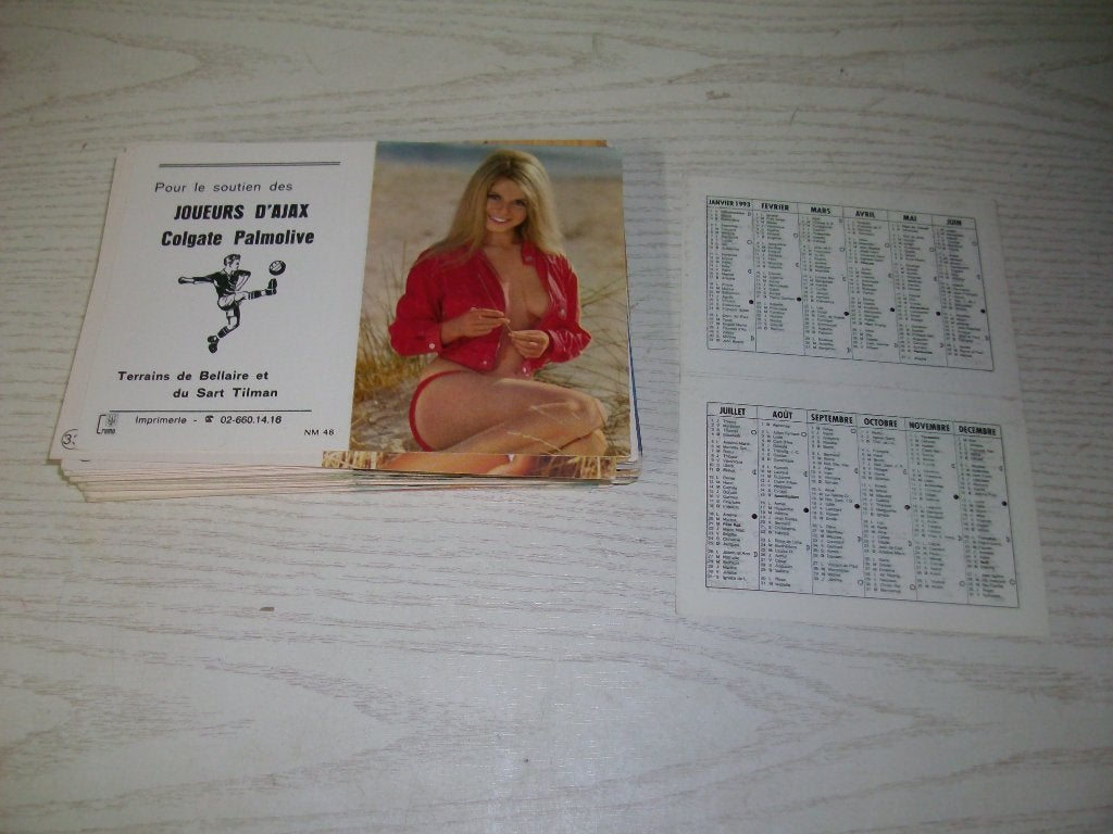 Vintage 57 kalenders reclame Nude girls pin ups jaren 70-90, Ophalen of Verzenden, Maandkalender, Zo goed als nieuw