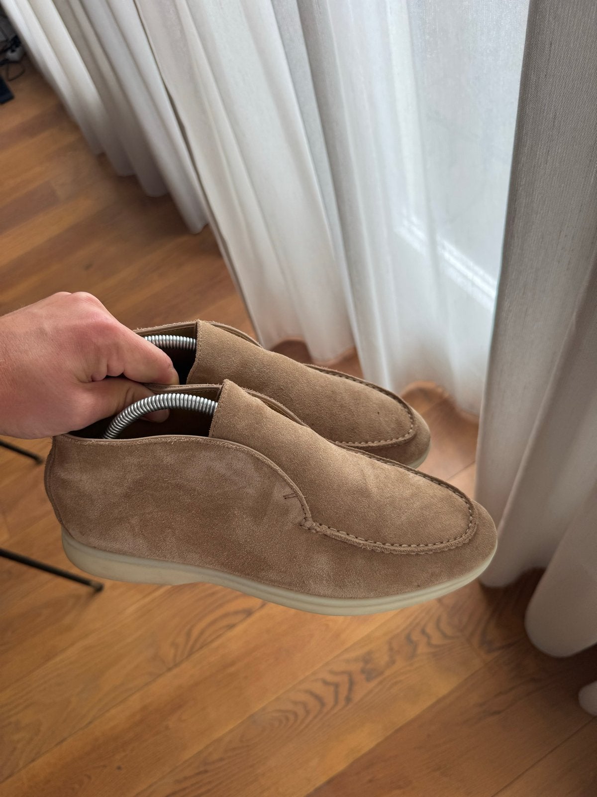 Loro Piana Open Walk suède schoenen - Maat 43, Ophalen of Verzenden, Zo goed als nieuw, Bruin, Boots