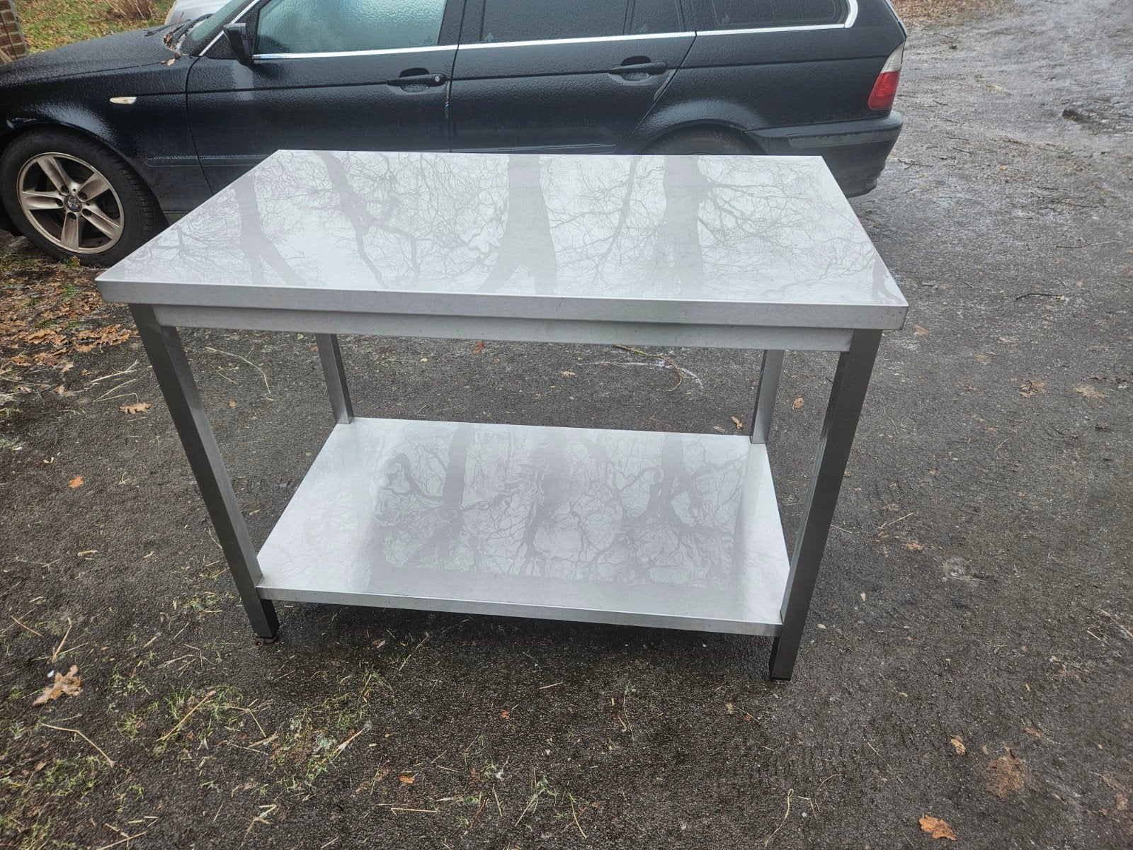 Rvs Tafel horeca, Ophalen, Gebruikt, 100 tot 150 cm, Minder dan 100 cm