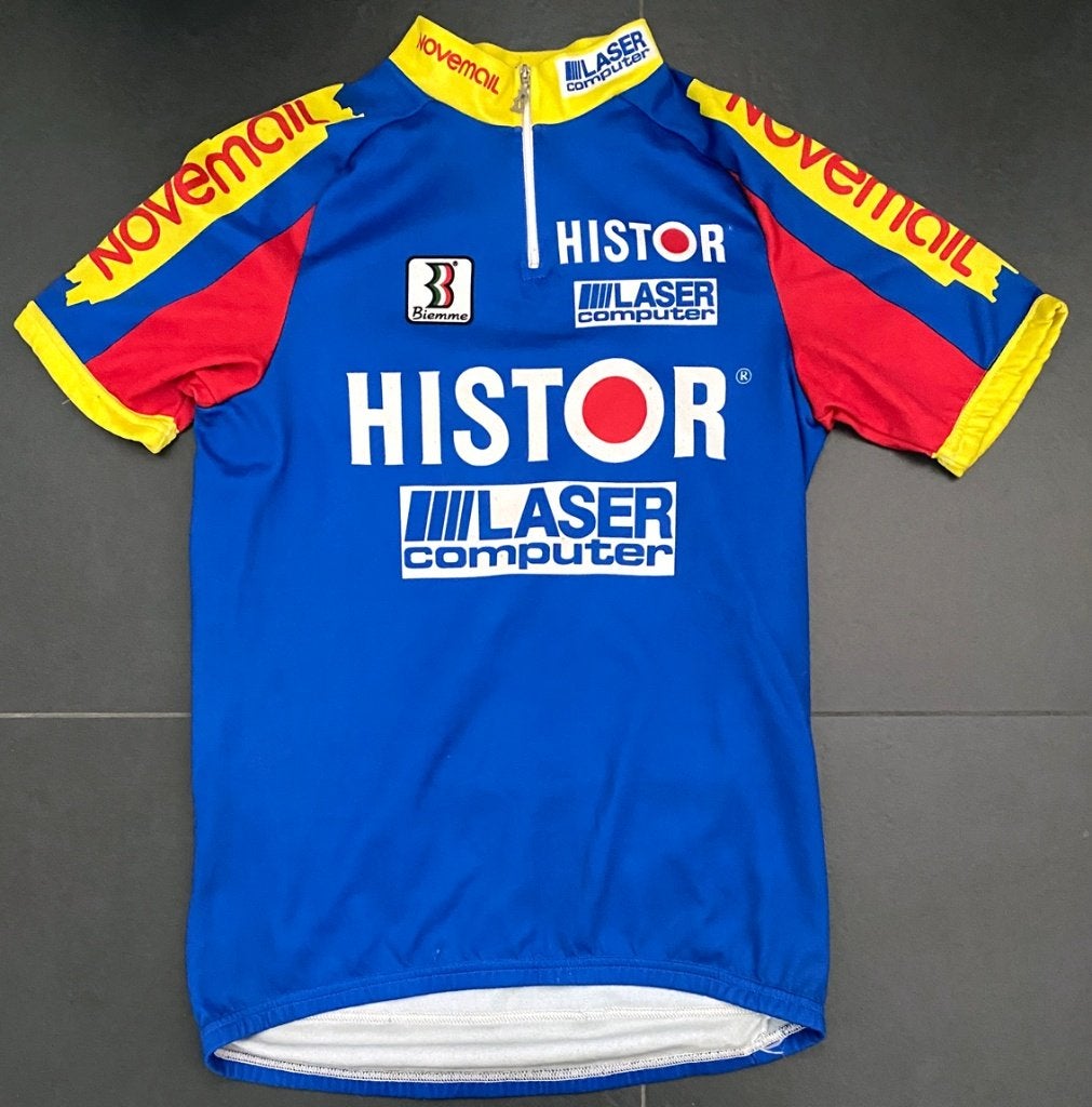 Wielershirt NOVEMAIL–HISTOR–EDDY SCHURER– 93/94  + naam, Ophalen of Verzenden, Gebruikt, Overige typen
