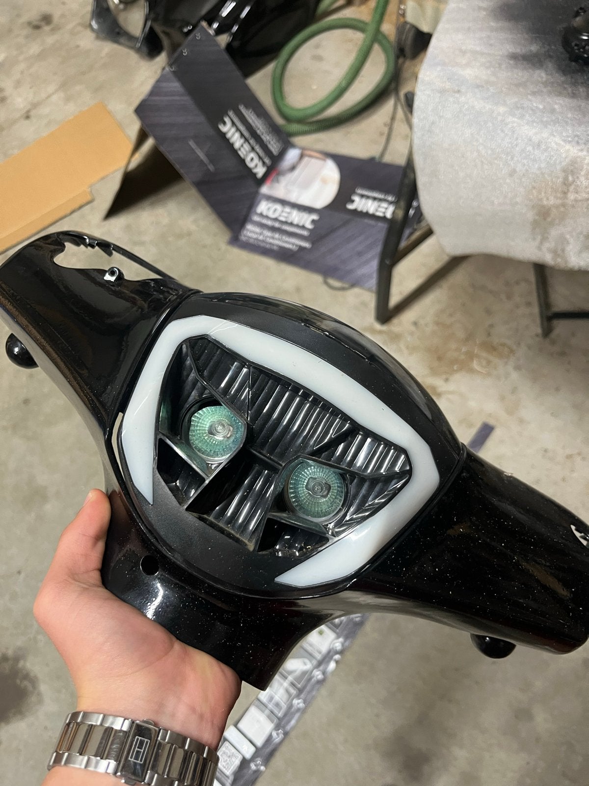 Booskijker met LED koplamp voor Piaggio Zip, Ophalen of Verzenden, Gebruikt, Koplamp, Piaggio