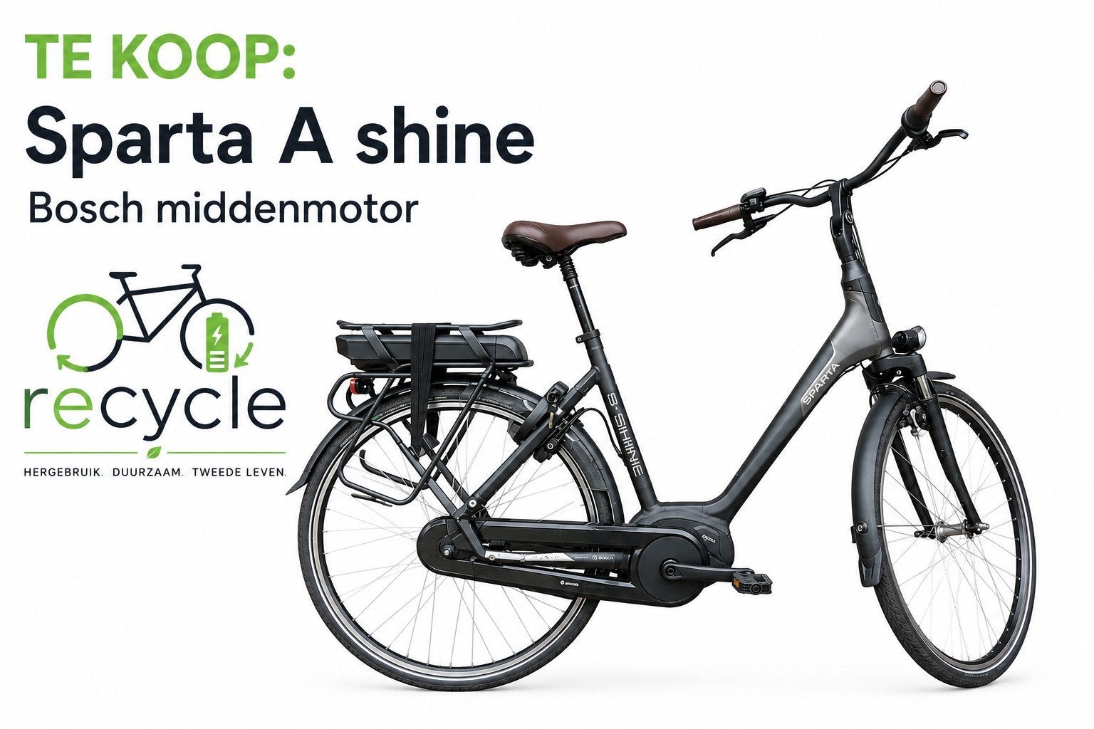 Sparta A-Shine E-bike • Bosch middenmotor, maat 57, 55 tot 59 cm, Ophalen of Verzenden, Sparta