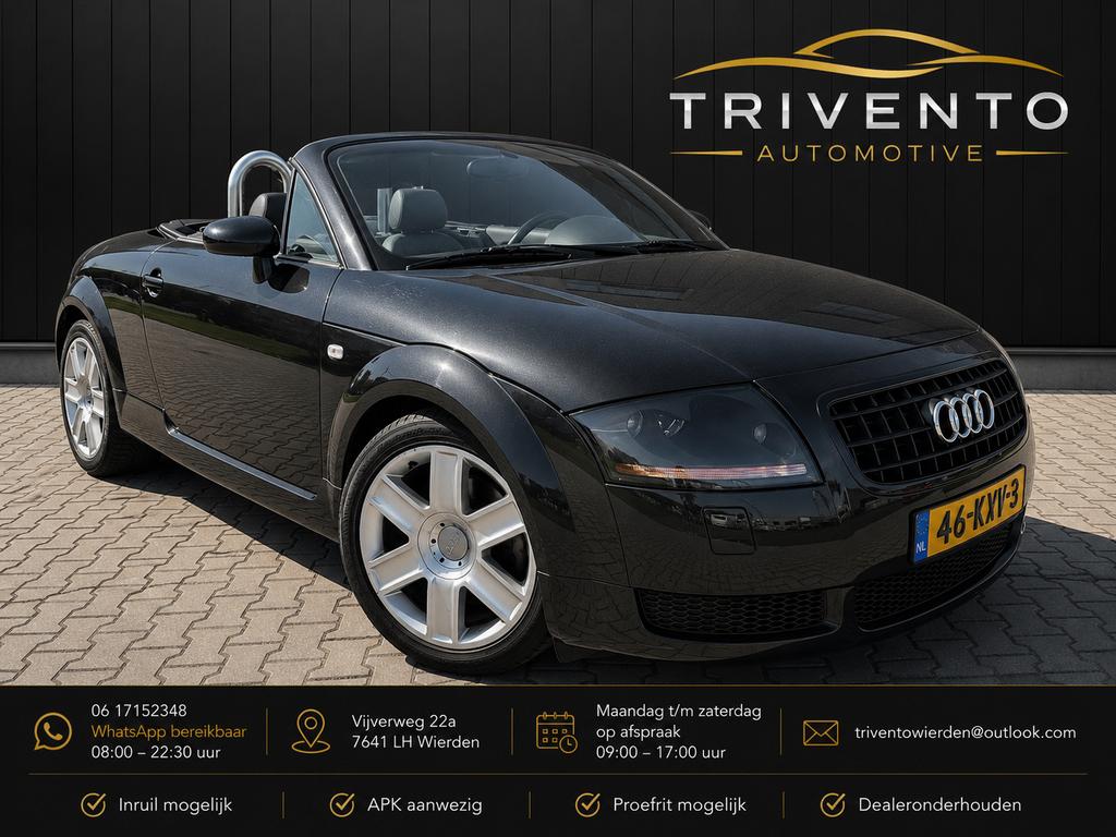Audi TT 1.8 T Roadster / CABRIO DAK ELEKTRISCH/ GOED ONDERH., Voorwielaandrijving, TT, 4 cilinders, Zwart