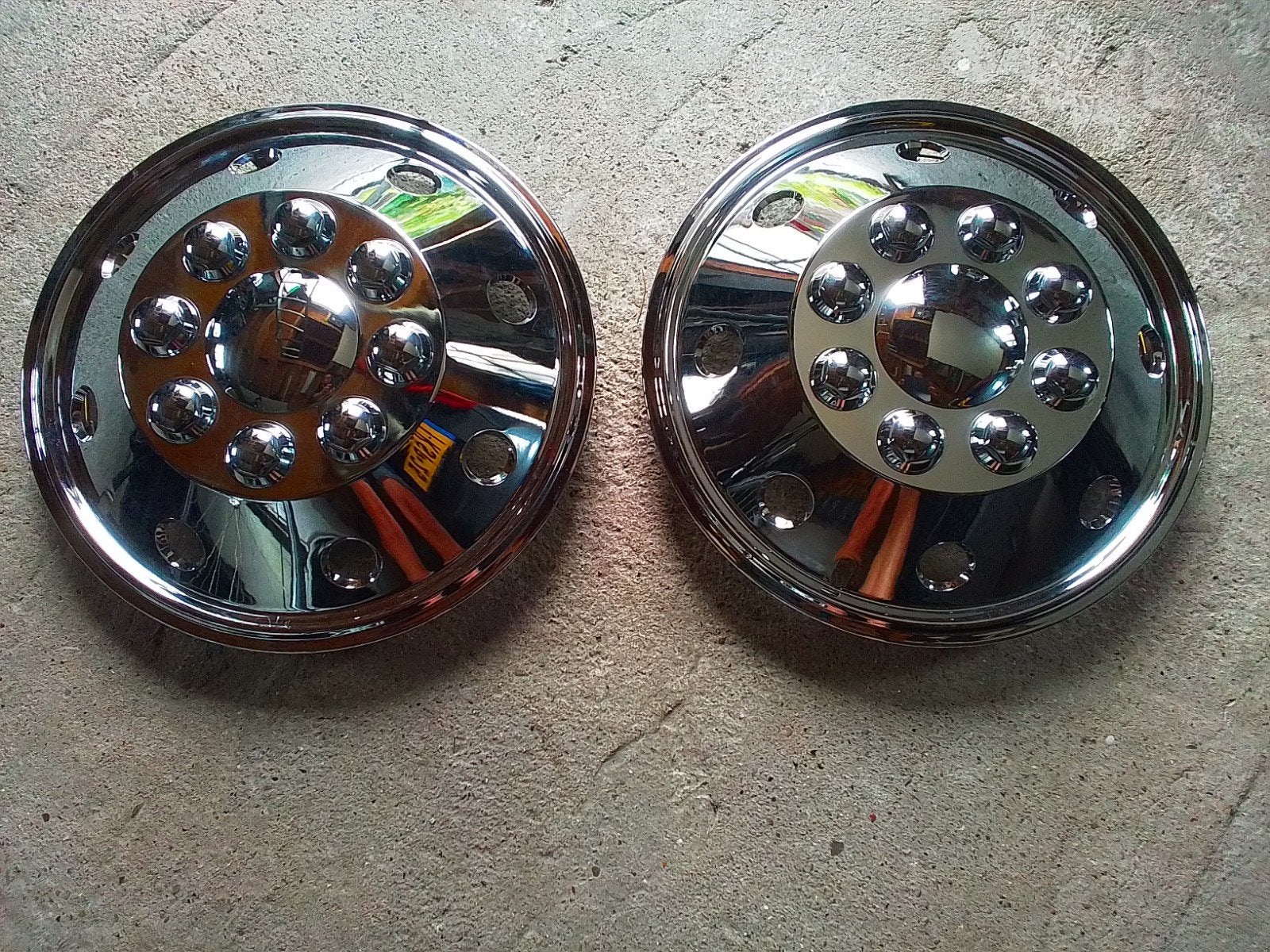 2 chromen wieldoppen 16inch, Ophalen of Verzenden