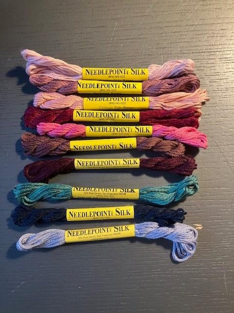 Zijde chinees borduurgaren Needlepoint 100% 5m € 2,50 p/str, Ophalen of Verzenden, Nieuw, Handborduren, Borduurgaren of Zijde