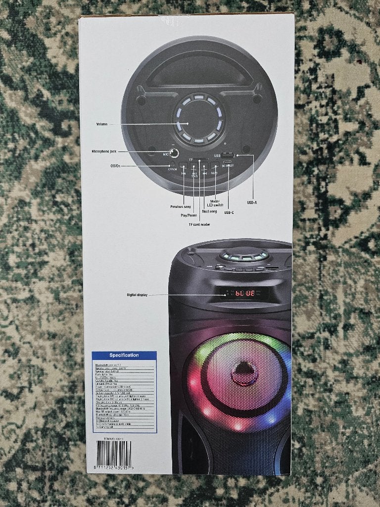 Portable Party Speaker - Nieuw!, Overige typen, Nieuw, 60 tot 120 watt, Ophalen