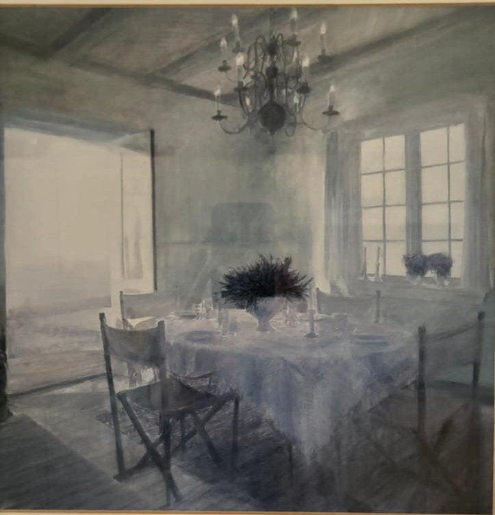 Ingelijste vintage afbeelding Laura Ashley, Huis en Inrichting, Ophalen, Gebruikt, Minder dan 50 cm, Schilderij