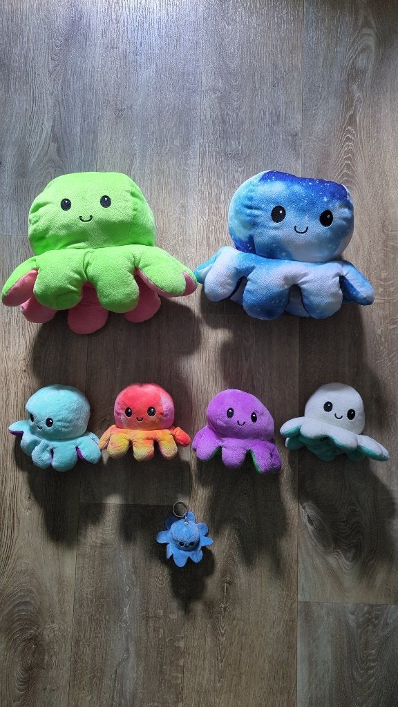 7 Mood octopus knuffels omkeerbaar, Ophalen of Verzenden, Zo goed als nieuw, Overige typen