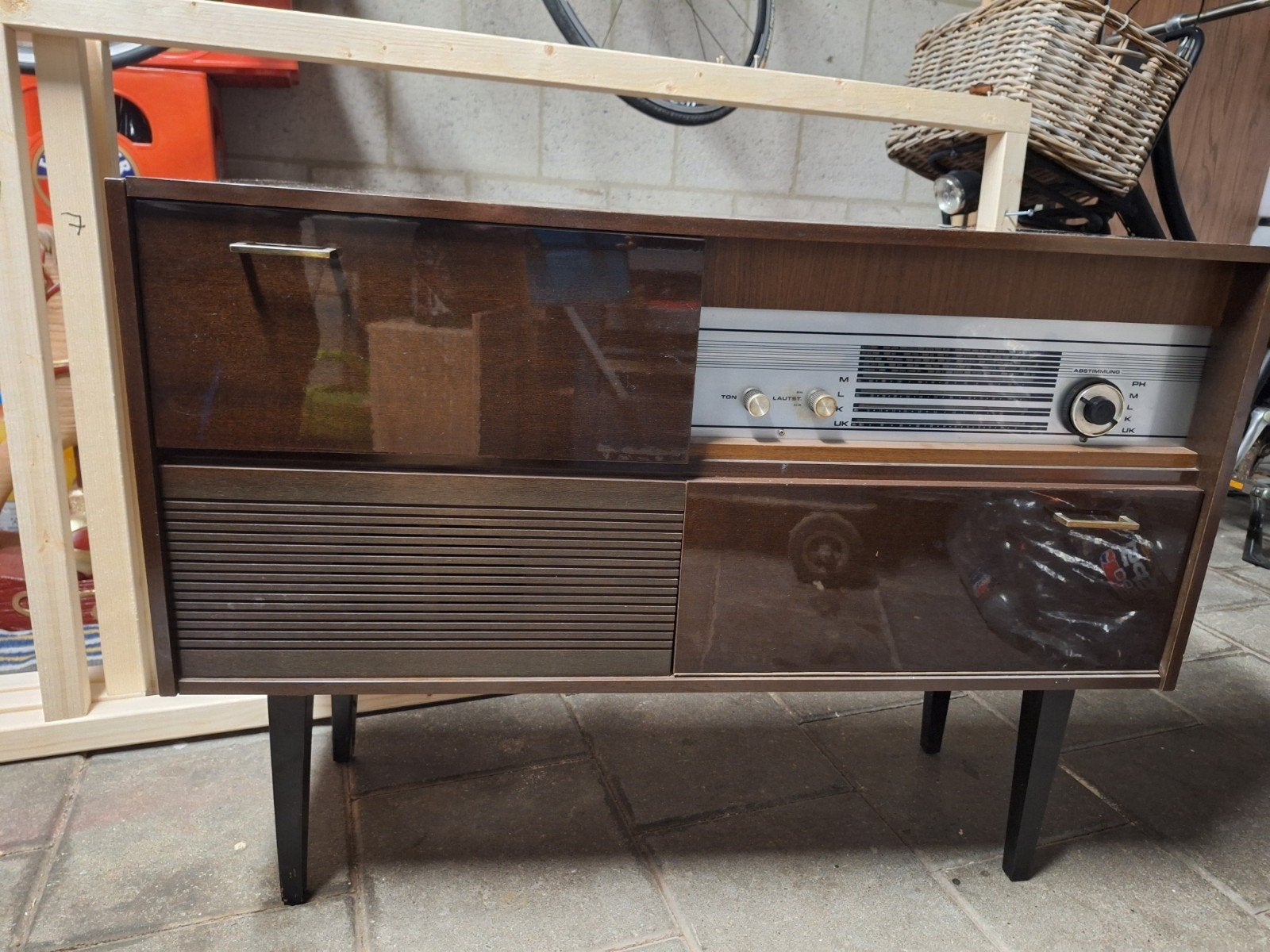 Vintage Platenspeler met Radio - Jaren '60 Console, Ophalen, Gebruikt, Platenspeler, Overige merken