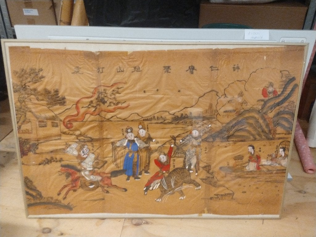 chinese schilderkunst antiek? 2 stuks, Ophalen