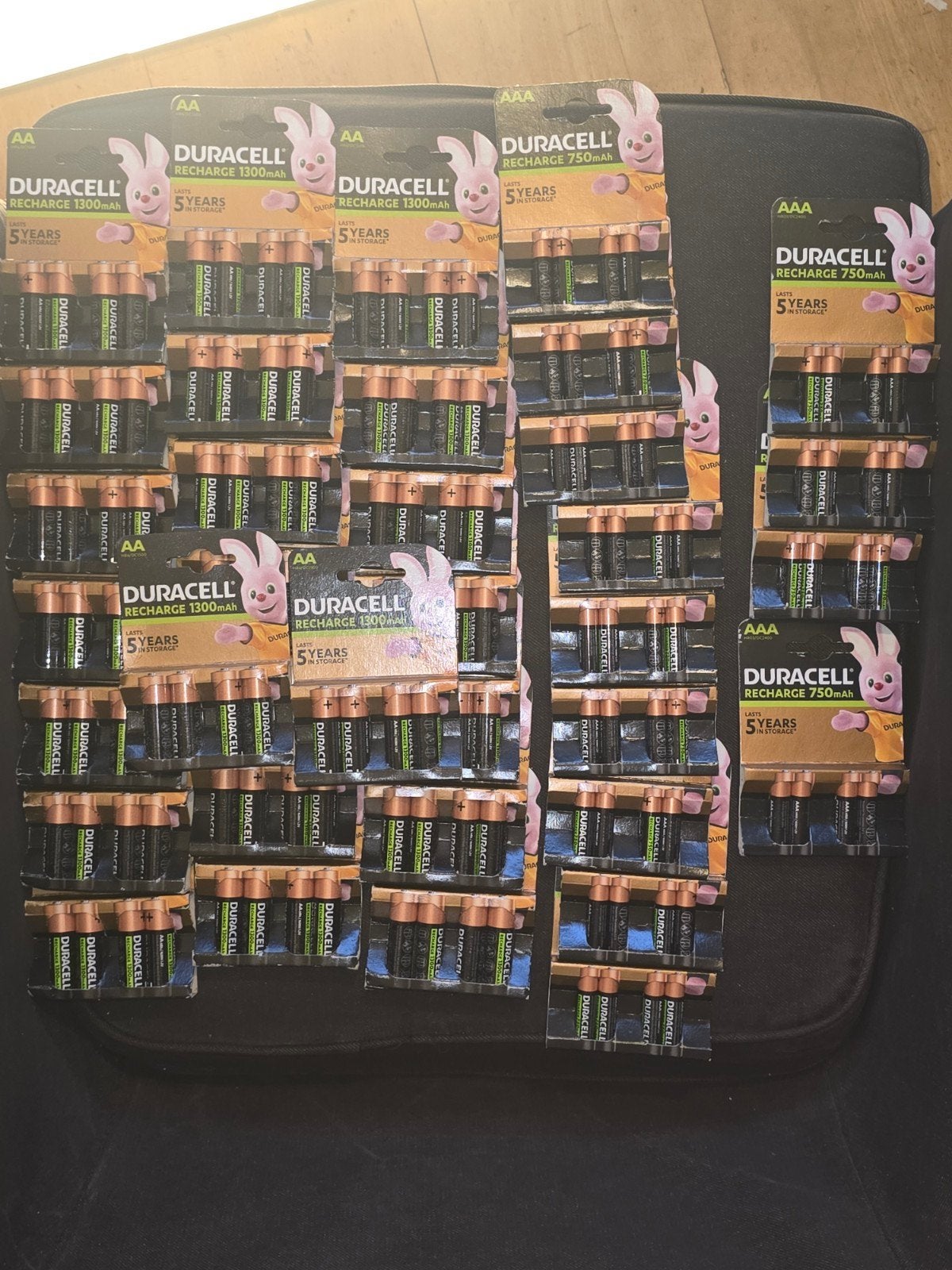 Duracell Oplaadbare Batterijen AA en AAA - Grote Partij, Ophalen of Verzenden, Nieuw, Oplaadbaar